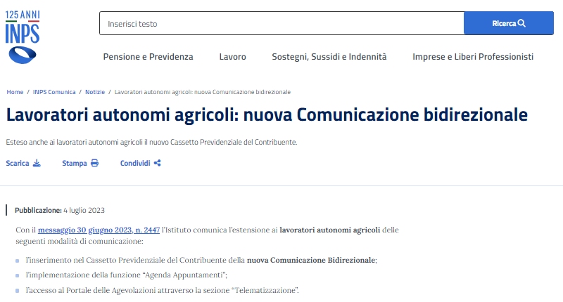 fascicolo elettronico agricoltura novità