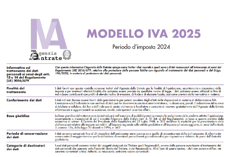 modello iva 2025