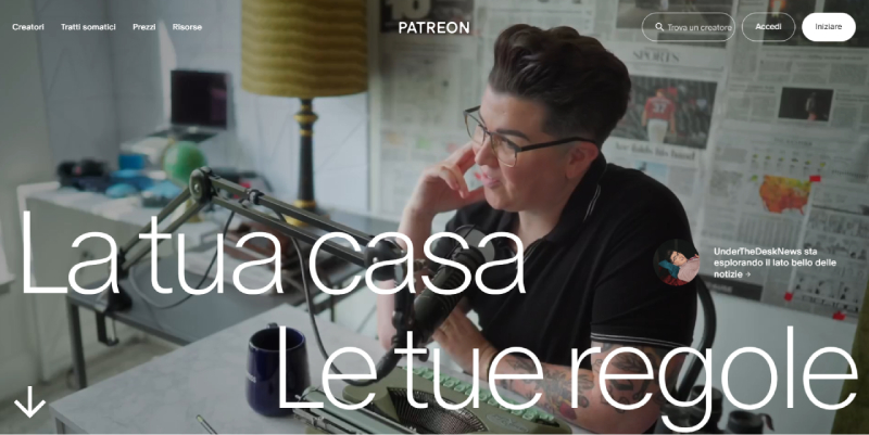 patreon piattaforma