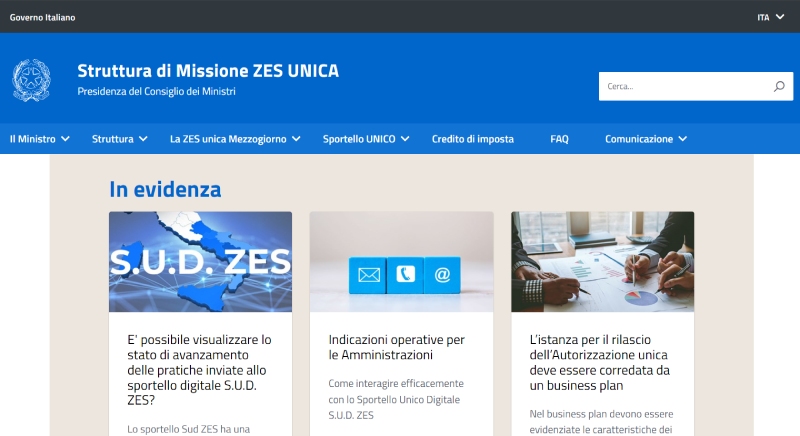 zes unica sud business plan