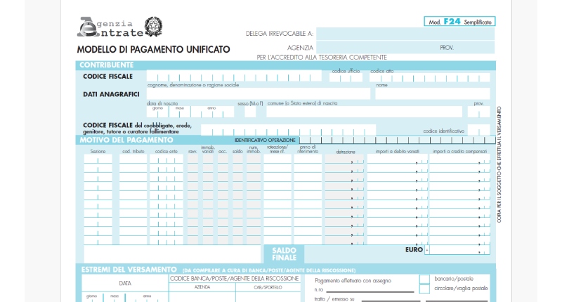 Modello F24 semplificato