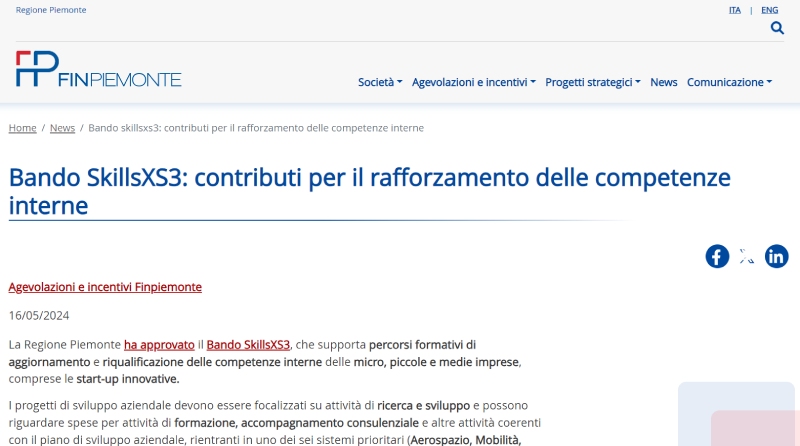 skillsxs3 bando piemonte