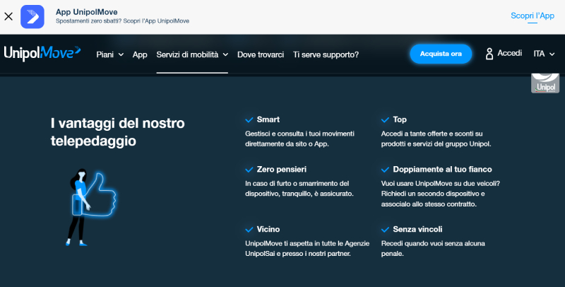unipolmove vantaggi pedaggi