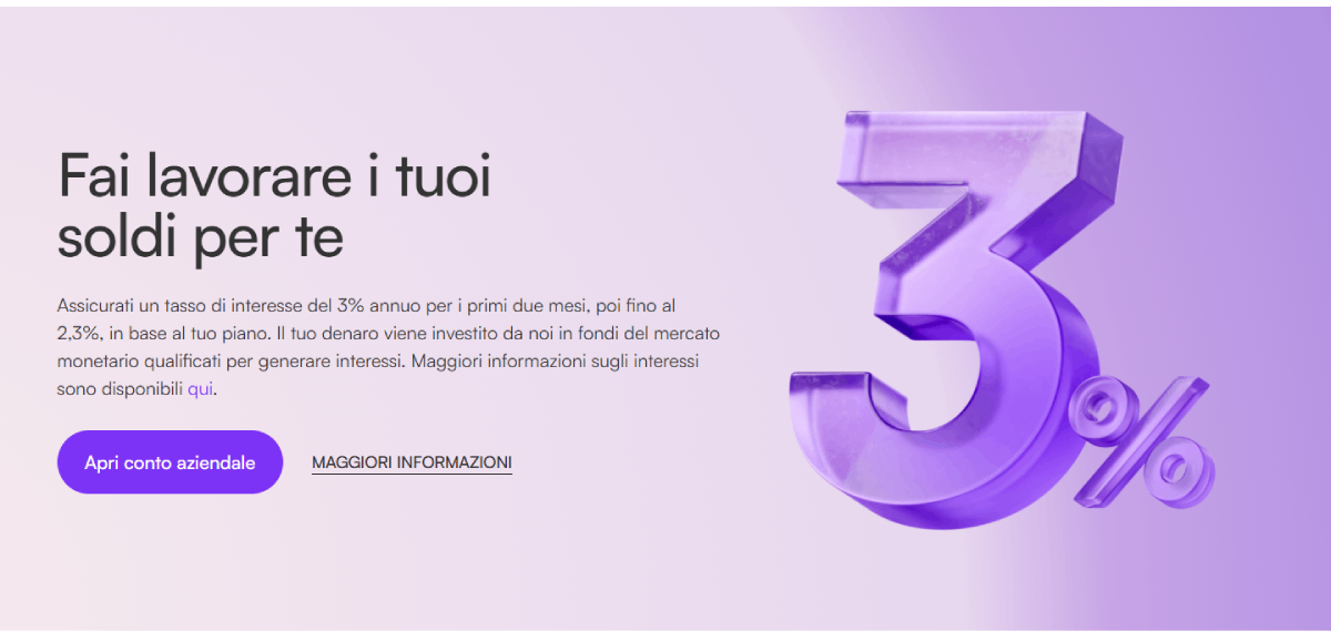 conto aziendale con interessi vivid