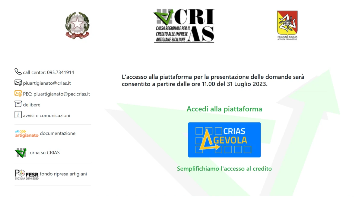 piattaforma crias agevola