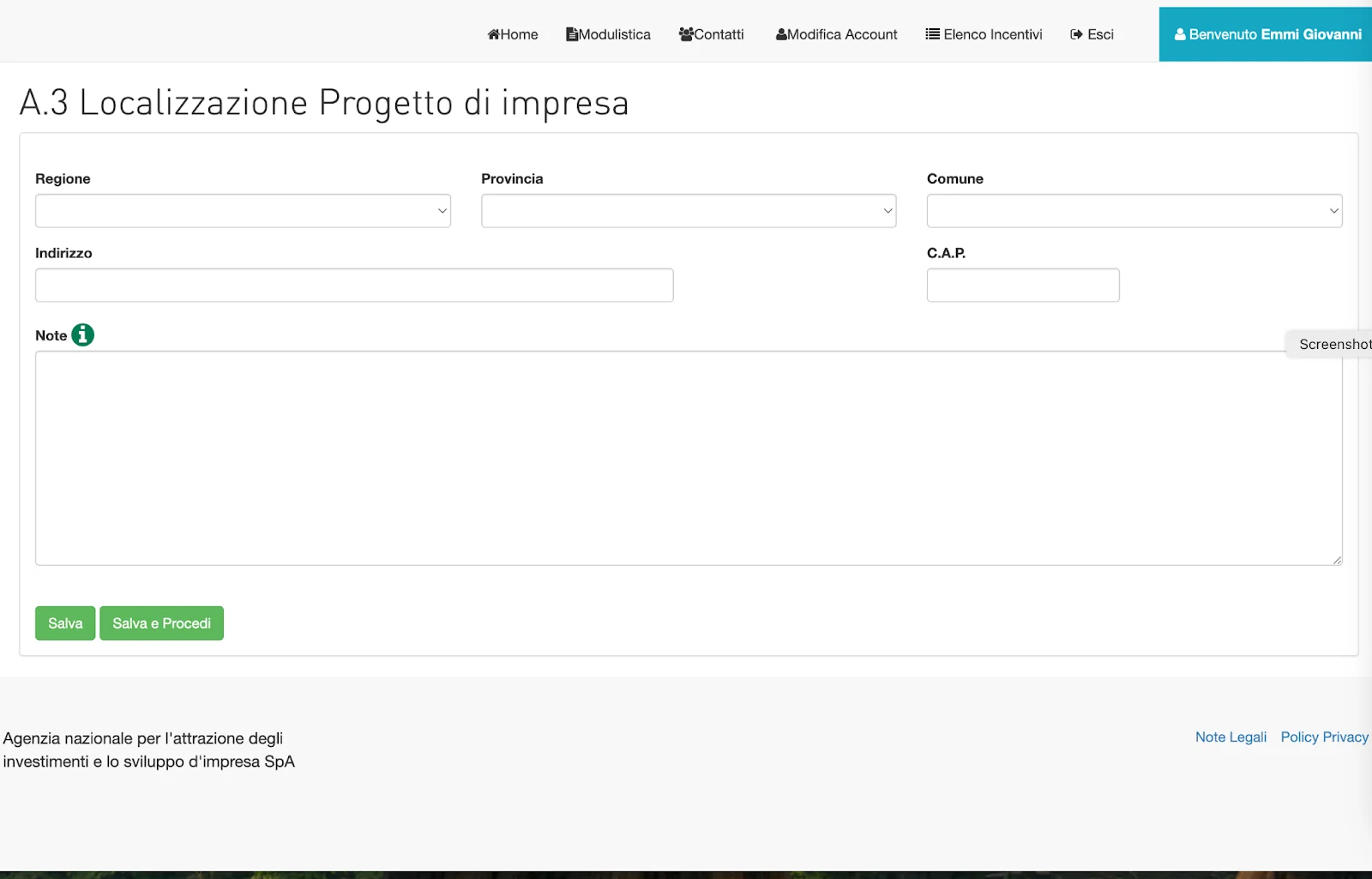 business plan resto al sud - localizzazione progetto di impresa