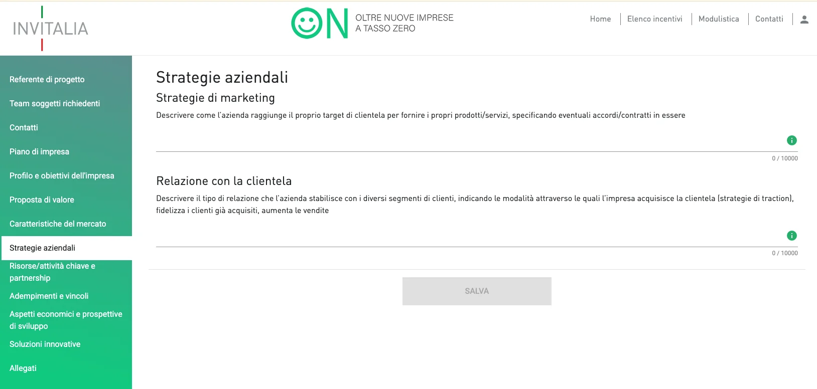 on invitalia strategie aziendali