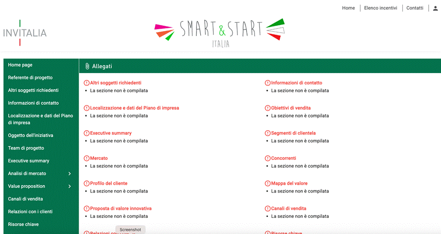 caricamento allegati e invio