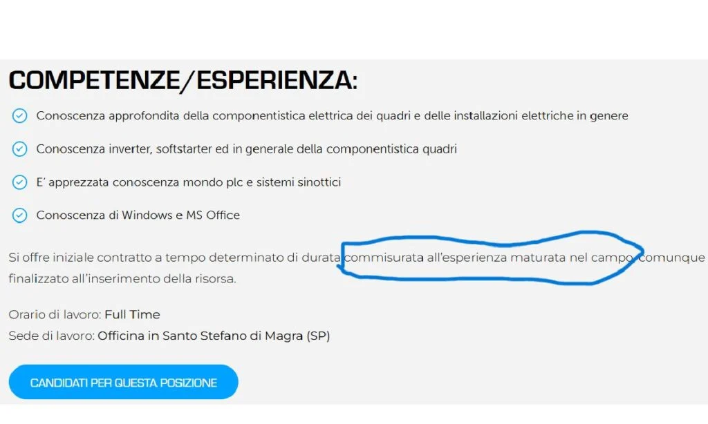 annunci di lavoro senza ral obbligatoria